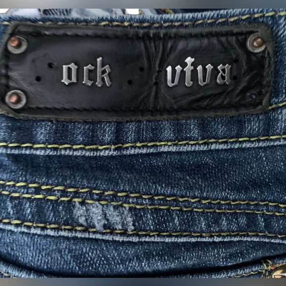 Rock Revival Gwen Boot Cut Denim Jean Sz27 Excellent Condition - Picture 12 of 14